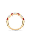 Classic Medium Ruby Diamond Yellow Gold Eternity Ring