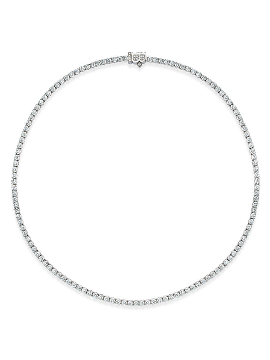 Classic Line Diamond Platinum Necklace