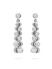 Over the Moon Diamond Platinum Drop Earrings