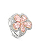 Flower Pink Diamond Platinum and Rose Gold Ring