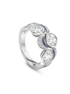 Over the Moon Three Stone Diamond Platinum Ring | Boodles