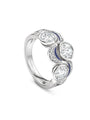 Over the Moon Three Stone Diamond Platinum Ring | Boodles