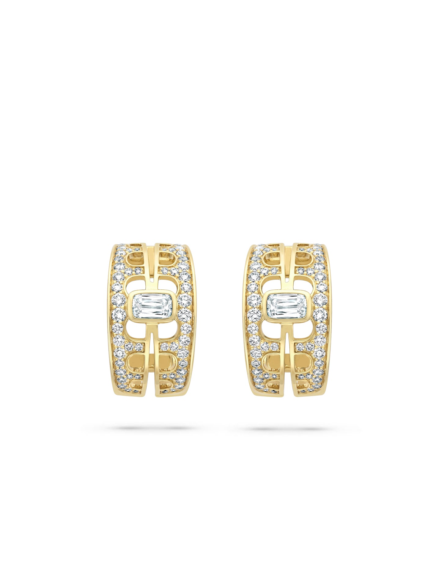 Boodles x The National Gallery Perspective Ashoka Yellow Gold Earrings | Boodles