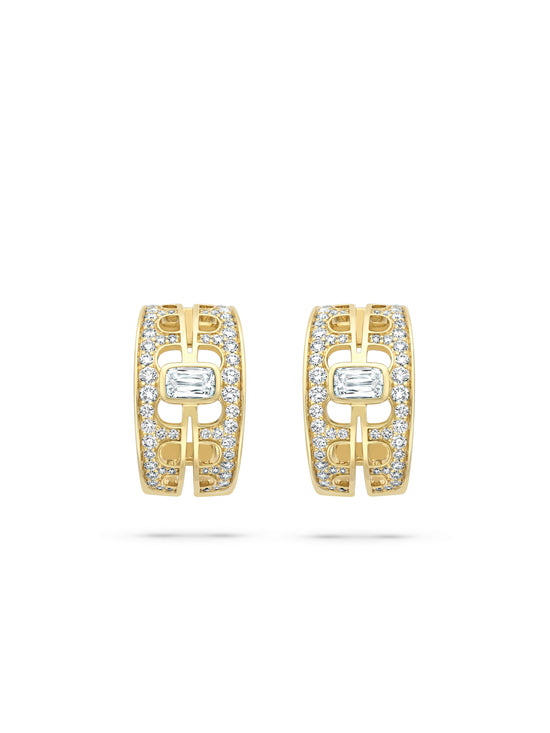 Boodles x The National Gallery Perspective Ashoka Yellow Gold Earrings | Boodles