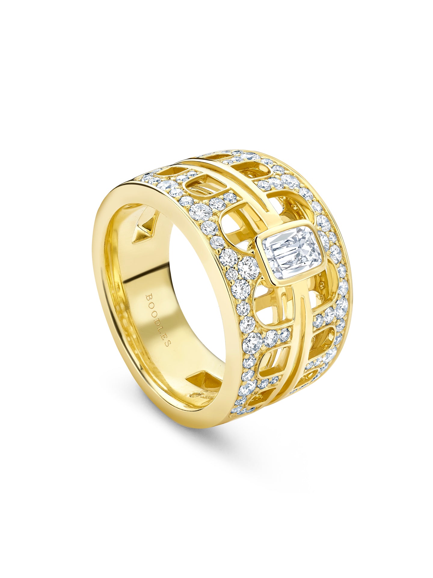 Boodles x The National Gallery Perspective Yellow Gold Ring | Boodles