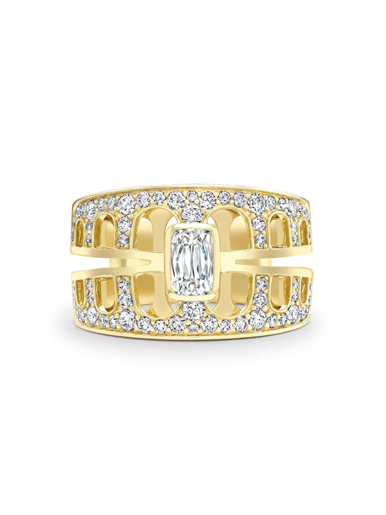 Boodles x The National Gallery Perspective Yellow Gold Ring | Boodles