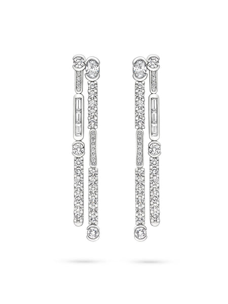 The Boodles National Gallery Collection - Play of Light Platinum Drop Earrings