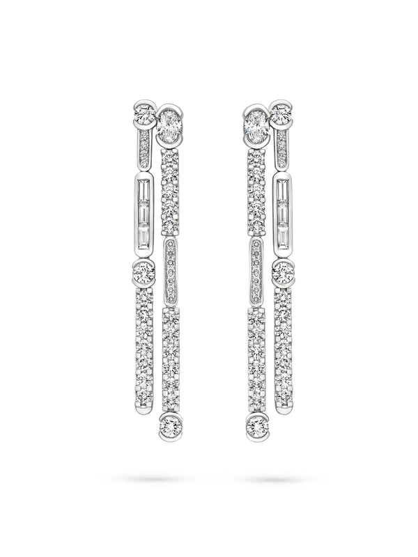 The Boodles National Gallery Collection - Play of Light Platinum Drop Earrings