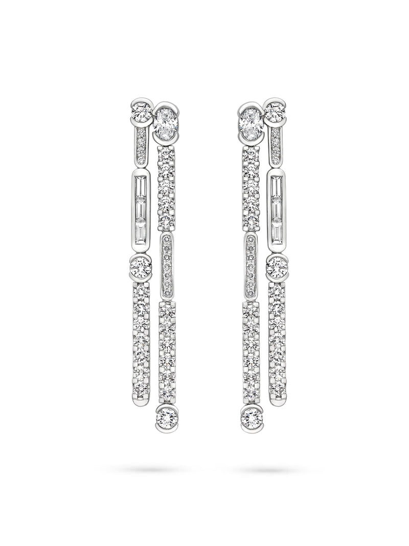 The Boodles National Gallery Collection - Play of Light Platinum Drop Earrings