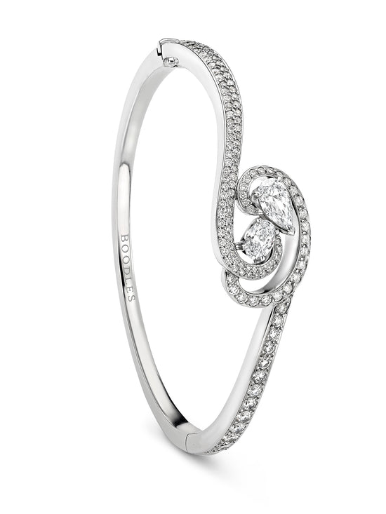 Boodles x The National Gallery Motherhood Platinum Bangle | Boodles