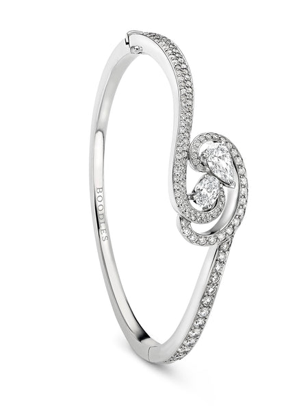 Boodles x The National Gallery Motherhood Platinum Bangle | Boodles