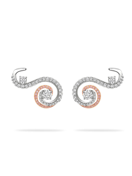 Monaco Pink and White Diamond Earrings | Boodles