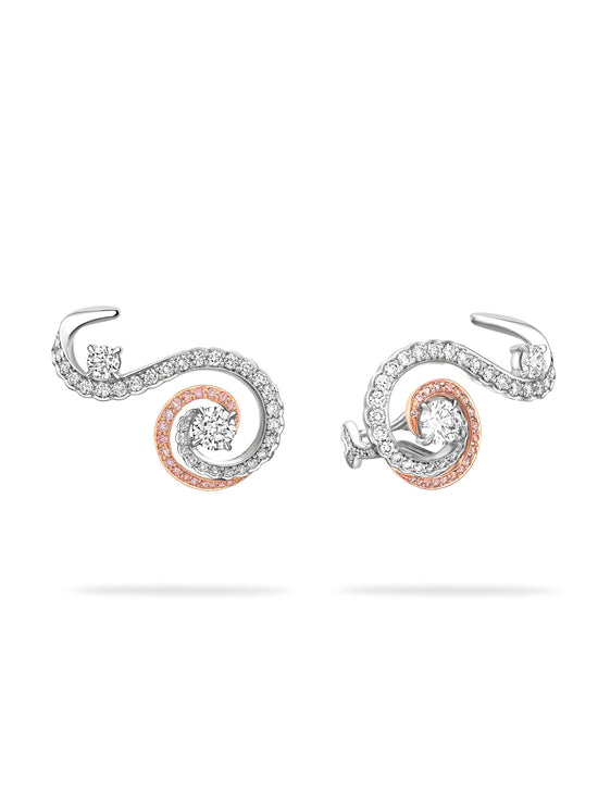 Monaco Pink and White Diamond Earrings | Boodles