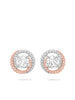 Monaco Pink and White Diamond Stud Earrings