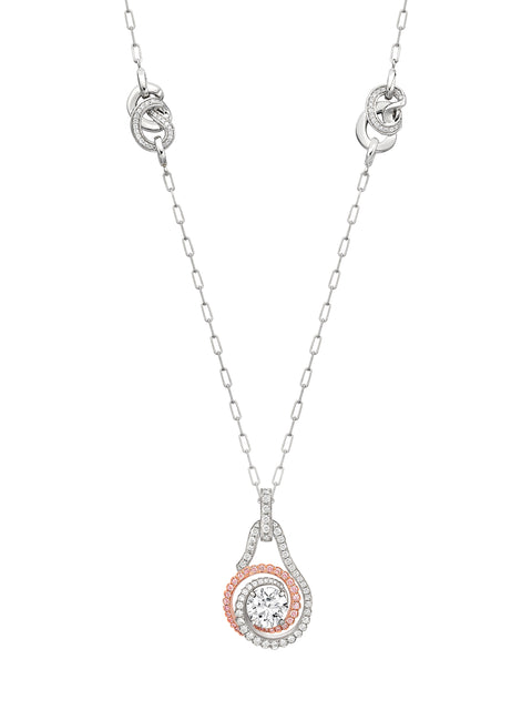 Monaco Pink and White Diamond Pendant