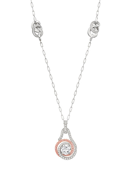 Monaco Pink and White Diamond Pendant | Boodles