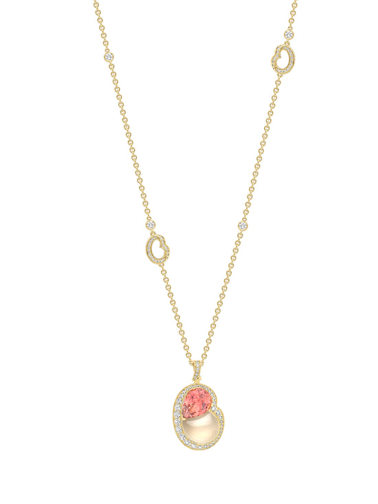 Boodles x The National Gallery Motherhood Pink Tourmaline Pendant | Boodles