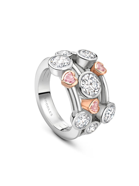 Raindance Pink Diamond Heart Platinum Ring