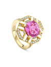 Fifth Avenue Pink Sapphire Yellow Gold Ring