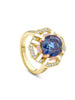 Fifth Avenue Oval Sapphire Yellow Gold Ring