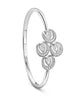 Lucky Platinum Diamond Horseshoe Bangle