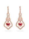 A Family Journey Venice Heart Ruby Rose Gold Earrings | Boodles