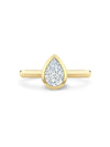 Florentine Pear Diamond Yellow Gold Ring