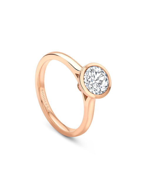 Florentine Diamond Rose Gold Engagement Ring