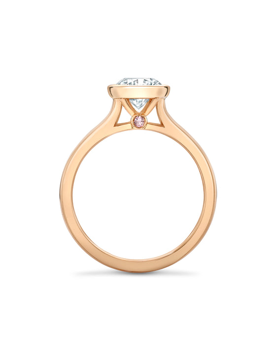 Florentine Diamond Rose Gold Engagement Ring