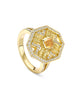 Fifth Avenue Cushion Yellow Diamond Yellow Gold Ring