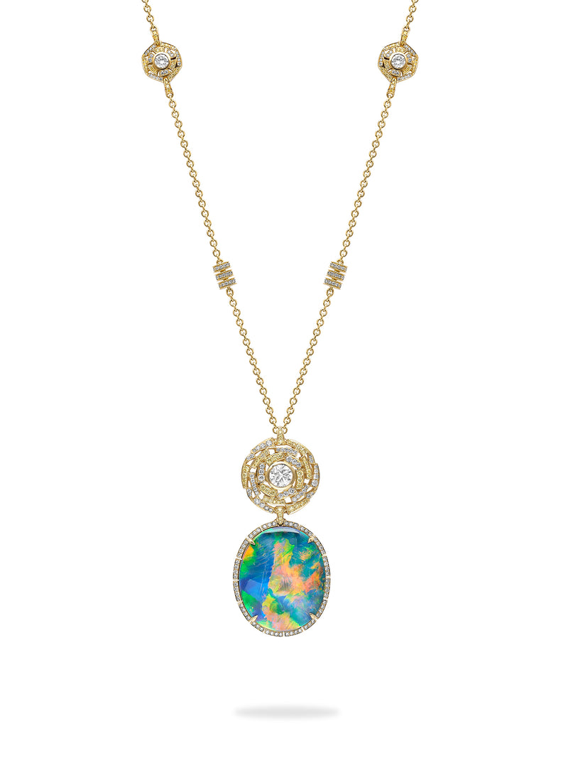 The Boodles National Gallery Collection - Brushstrokes Opal Yellow Gold Necklace