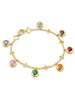 Beach Rainbow Yellow Gold Bracelet