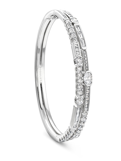 The National Gallery Play of Light Platinum Bangle