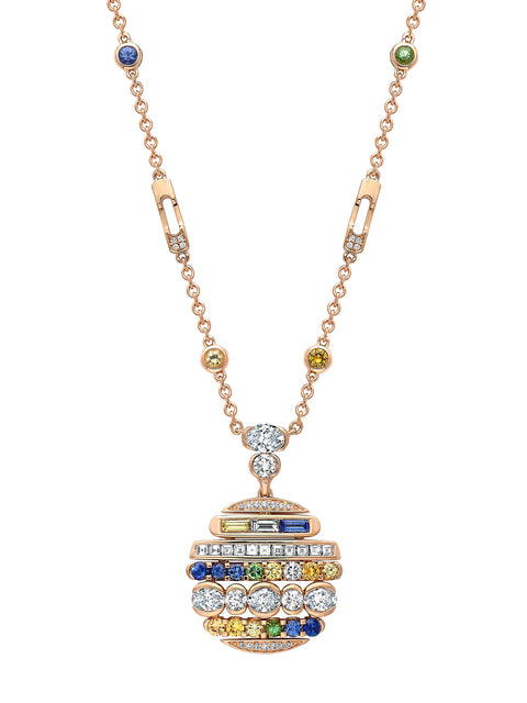 The National Gallery Play of Light Rose Gold Sapphire Pendant