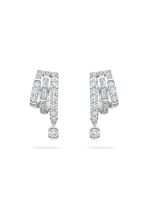 The National Gallery Play of Light Platinum Diamond Earrings