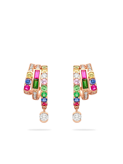 The National Gallery Play of Light Rose Gold Ruby Earrings