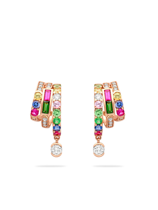 The Boodles National Gallery Collection - Play of Light Rose Gold Ruby Earrings