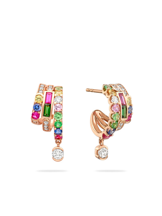 The Boodles National Gallery Collection - Play of Light Rose Gold Ruby Earrings