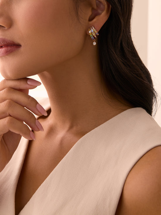 The Boodles National Gallery Collection - Play of Light Rose Gold Multi-Gem Earrings | Boodles