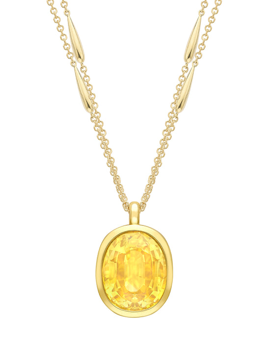 A Family Journey Paris Tuileries Yellow Sapphire Pendant