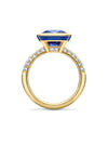 Florentine Dolce Vita Cushion Tanzanite Yellow Gold Ring