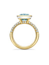 Florentine Dolce Vita Cushion Aquamarine French Yellow Gold Ring