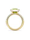 Florentine Dolce Vita Cushion Peridot Yellow Gold Ring