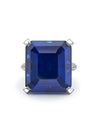 Fifth Avenue Octagonal Sapphire Platinum Ring