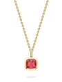 Florentine Dolce Vita Cushion Pink Tourmaline Yellow Gold Pendant | Boodles