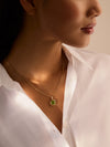 Florentine Dolce Vita Cushion Peridot Yellow Gold Pendant | Boodles