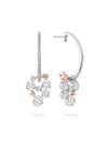 Raindance 25 Pink and White Diamond Platinum Drop Earrings