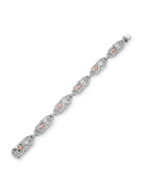 Secret Garden New Beginnings Pink and White Diamond Bracelet