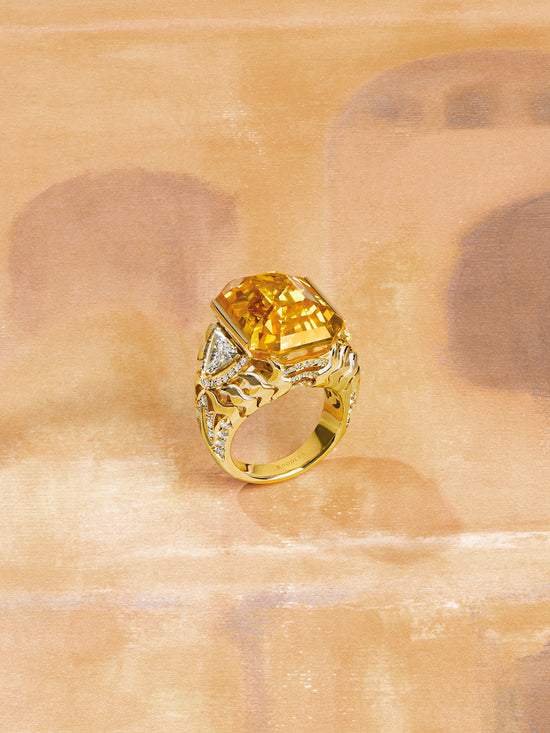 A Family Journey Seville Yellow Sapphire Yellow Gold Ring