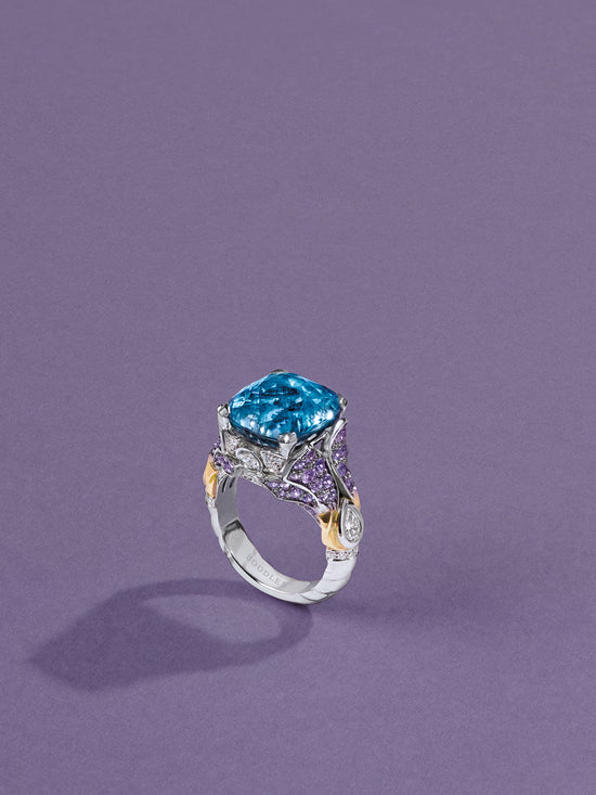 A Family Journey Lake Como Aquamarine Ring